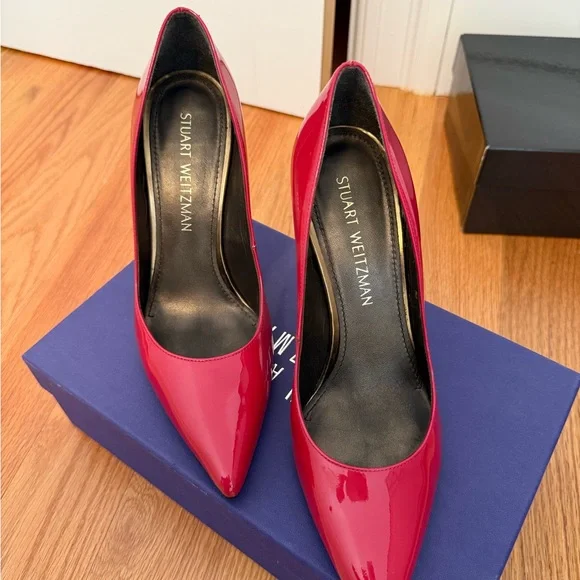 Stuart Weitzman Glossy pink Heels - Picture 1 of 5